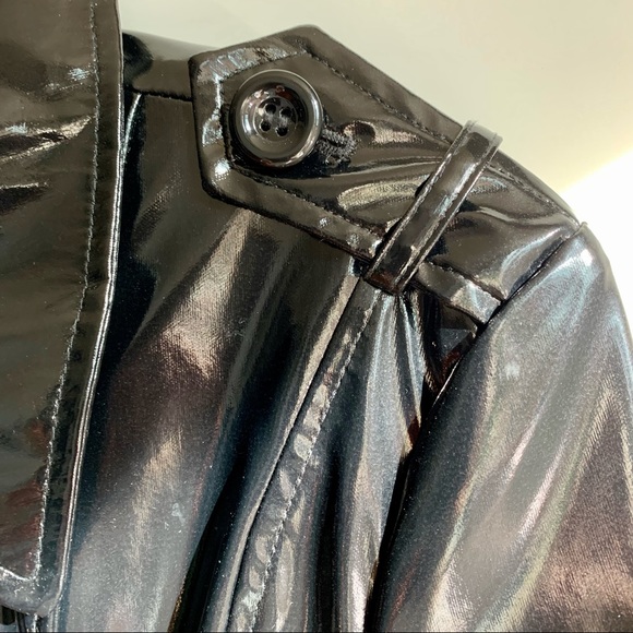 NWT Via Spiga Black Trench Coat Size M - Picture 6 of 12